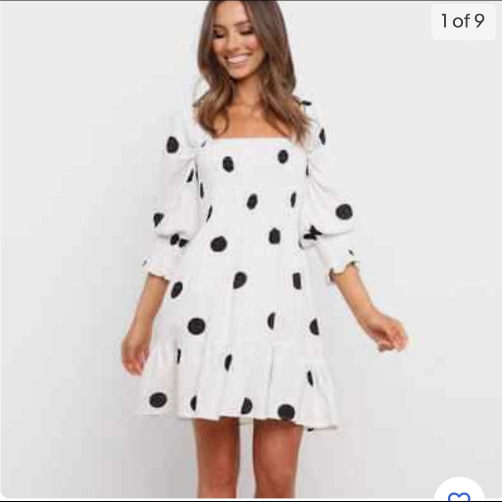 Petal and Pup Polka Dot Dress
